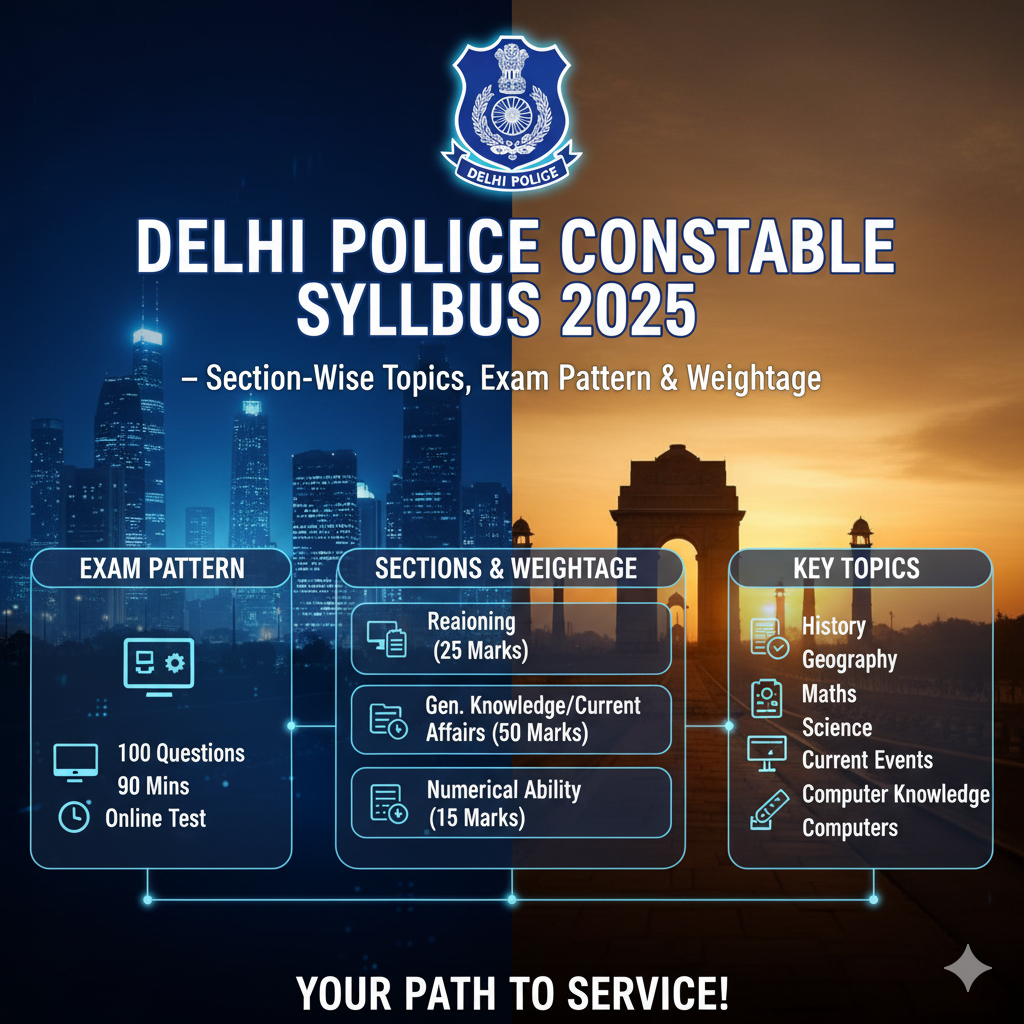 Delhi Police exam pattern 2025