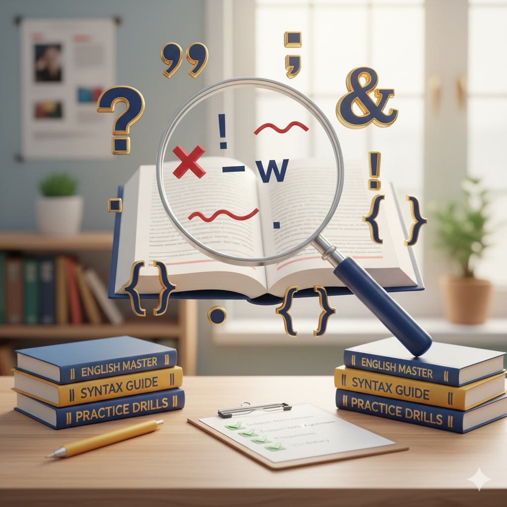 SSC CHSL English Grammar and Error Spotting guide illustration