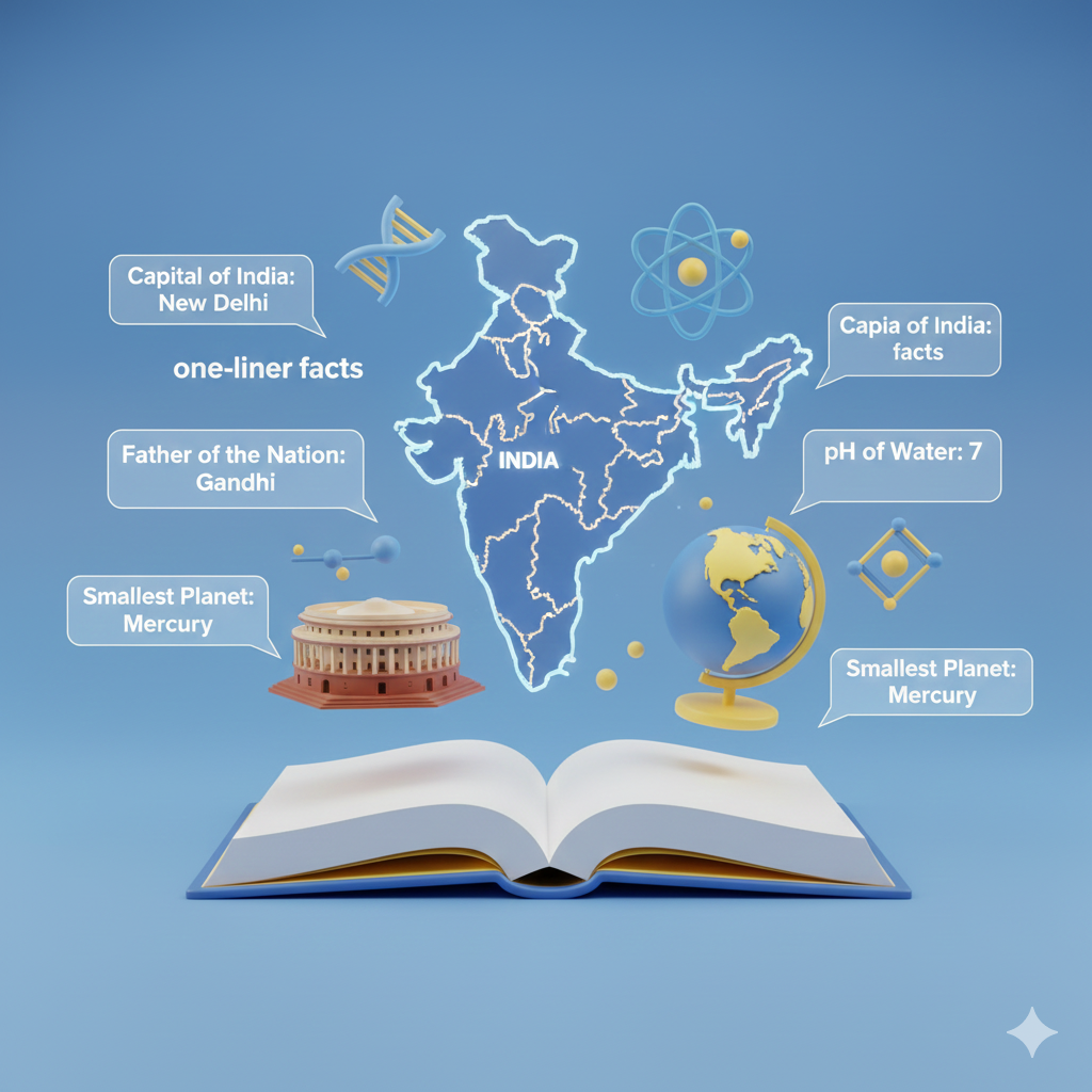 SSC CHSL GK One-Liners infographic for 2025 exam
