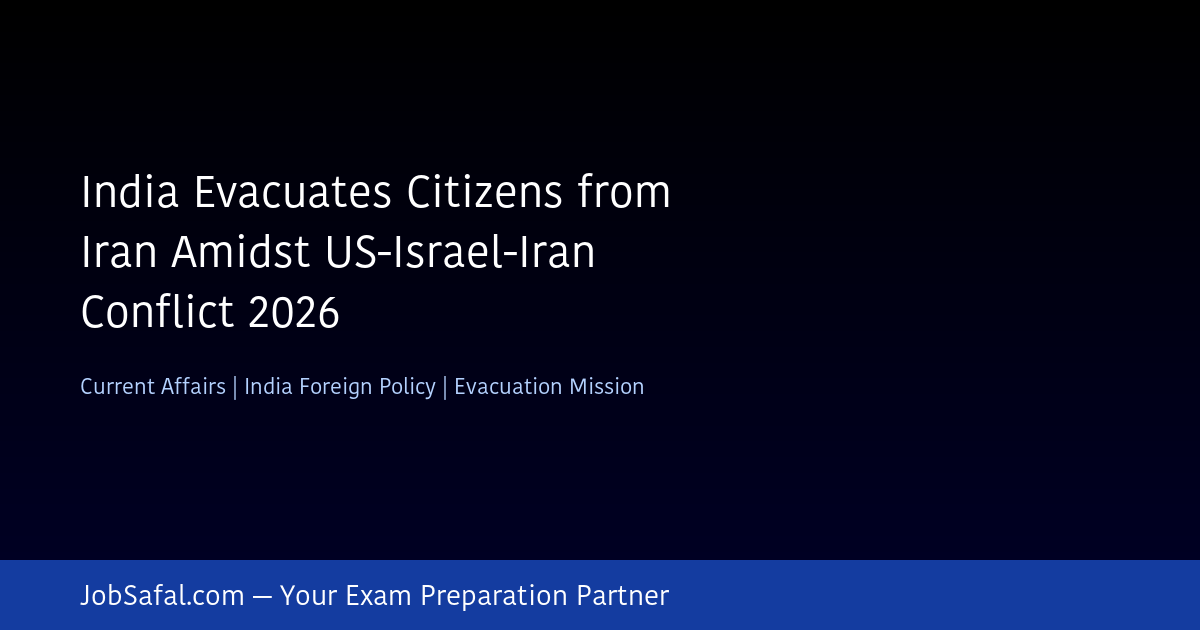 India Evacuates Citizens from Iran Amidst US-Israel-Iran Conflict 2026