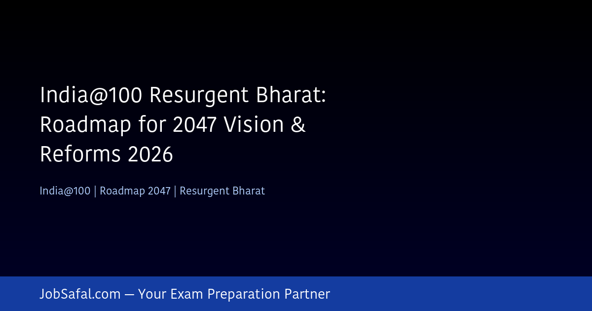 India@100 Resurgent Bharat: Roadmap for 2047 Vision & Reforms 2026
