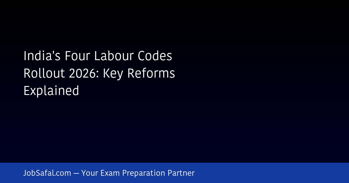 India's Four Labour Codes Rollout 2026: Key Reforms Explained