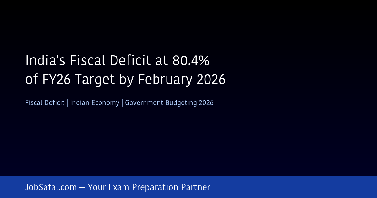 India's Fiscal Deficit at 80.4% of FY26 Target by February 2026