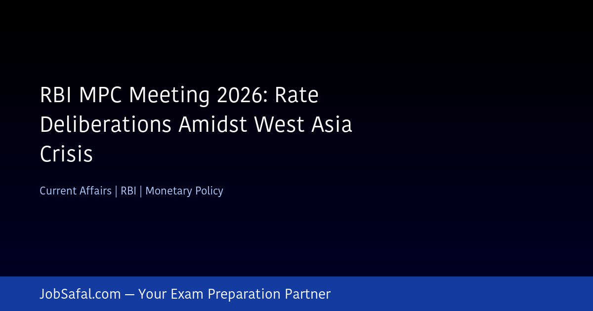 RBI MPC Meeting 2026: Rate Deliberations Amidst West Asia Crisis