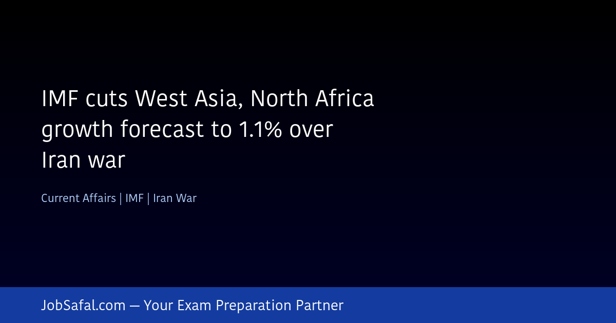 IMF cuts West Asia, North Africa growth forecast to 1.1% over Iran war
