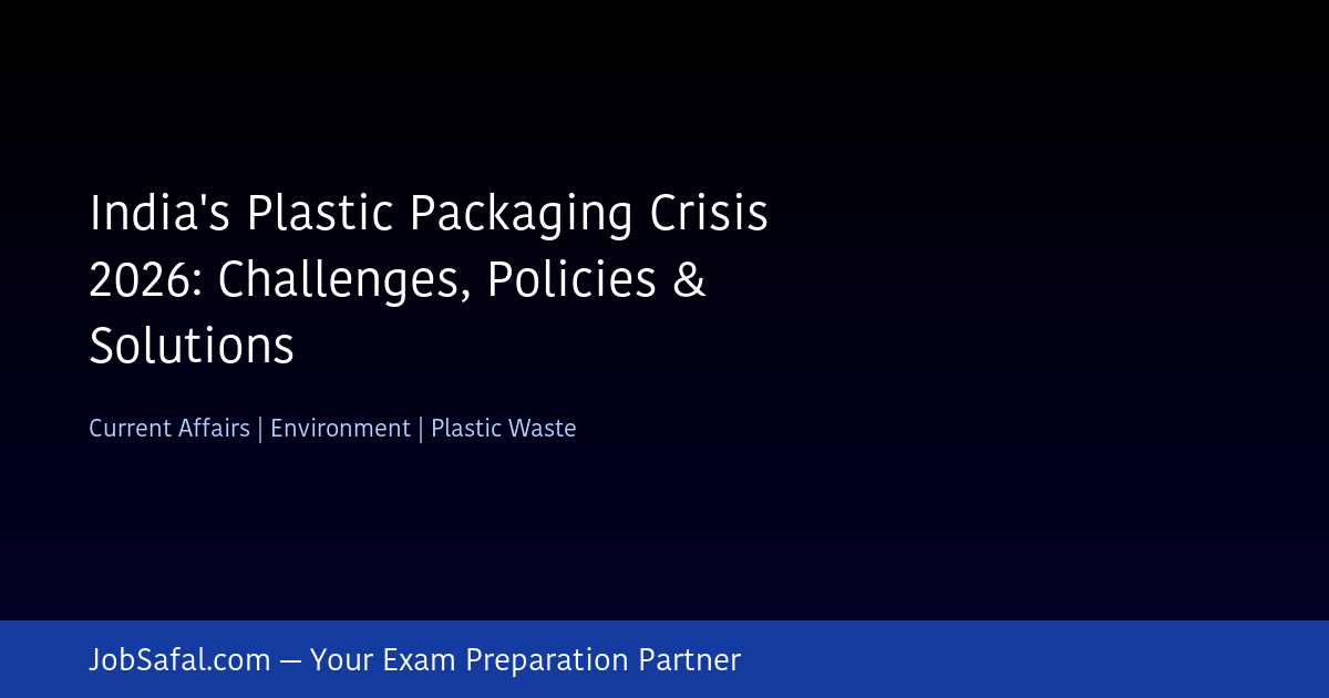 India's Plastic Packaging Crisis 2026: Challenges, Policies & Solutions