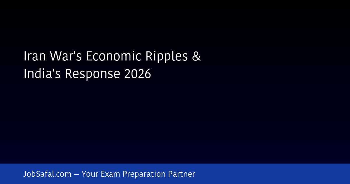 Iran War's Economic Ripples & India's Response 2026