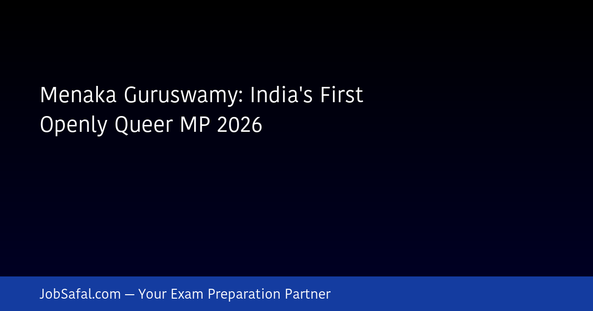 Menaka Guruswamy: India's First Openly Queer MP 2026